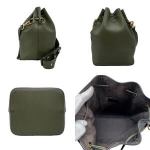 Fendi Khaki Green Bag Leather Montresor Shoulder